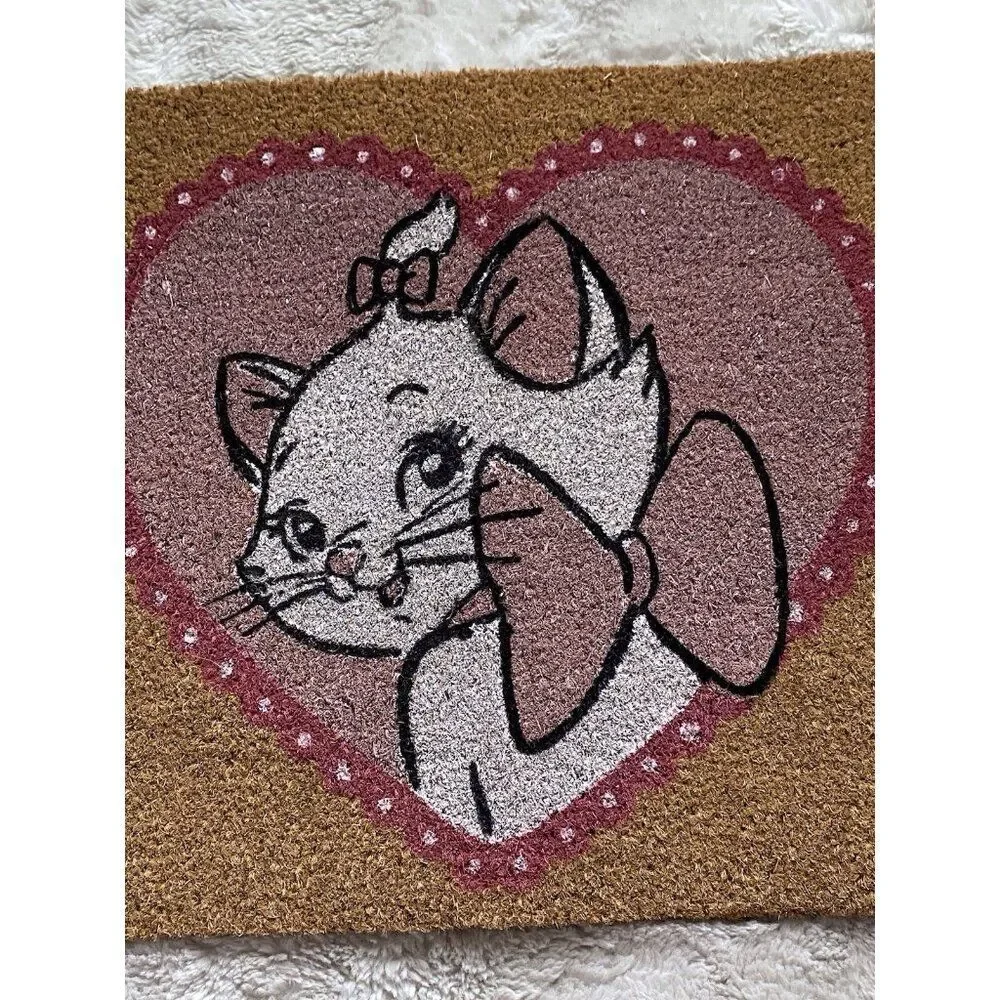 Disney The Aristocats Marie Hello Friends Heart Coir Welcome Door Mat 20” X 32”‎